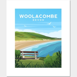 Woolacombe Beach, Devon England Posters and Art